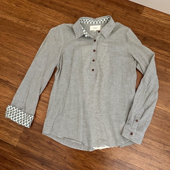 Anthropologie - Birds of Paradis by Trovata- Striped Shirt- Size XS - Picture 2 of 4